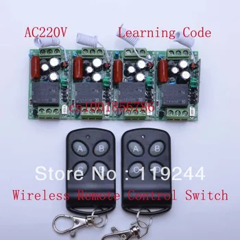

315Mhz/433Mhz 4 Receivers(Mini size)+2Transmitter RF 220V 4CH Wireless Remote Control Power Switch System For LED Light Lamp