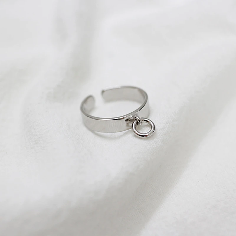 Шанис реального чистый 925 серебряное кольцо простой Гладкий тонкой кольцо широкое лицо ровный круг палец кольцо для Для женщин ювелирные изделия