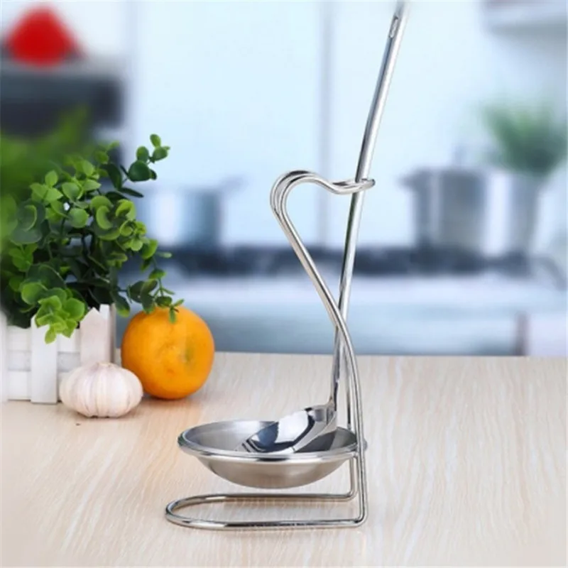 

1PC Multifunctional Kitchen Storage Tool Stainless Steel Spoon Rack Soup Spoon Holders Spatula Rack Shelf Holders Tray