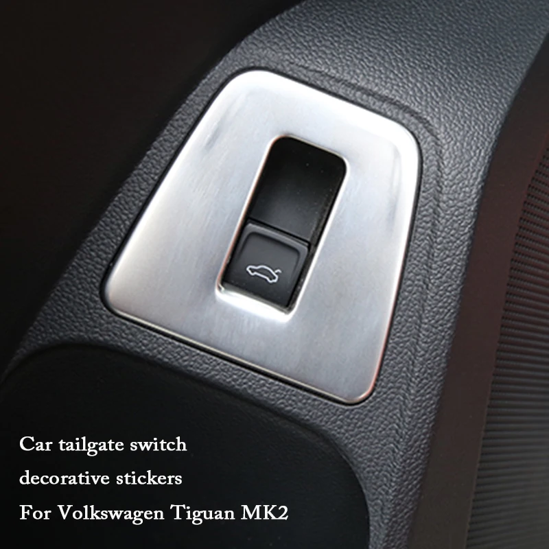 MCrea автомобиль для Volkswagen Tiguan MK2 VW 2017 2016 2018 Наклейки задняя Кнопка багажника панель