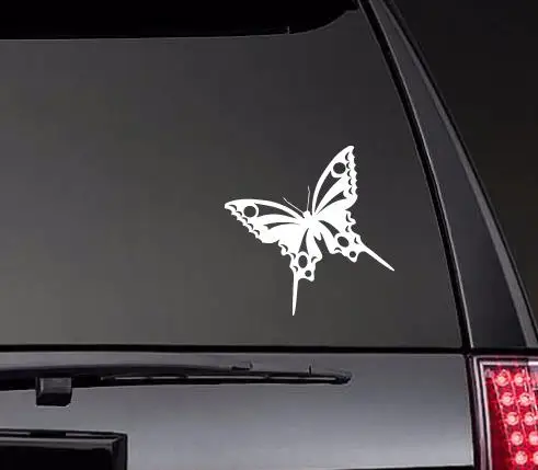 

Butterfly With Circles Car Body Stickers Window Door Decal Cartoon Decals Window White Decoration Top Quality Waterproof ZP186