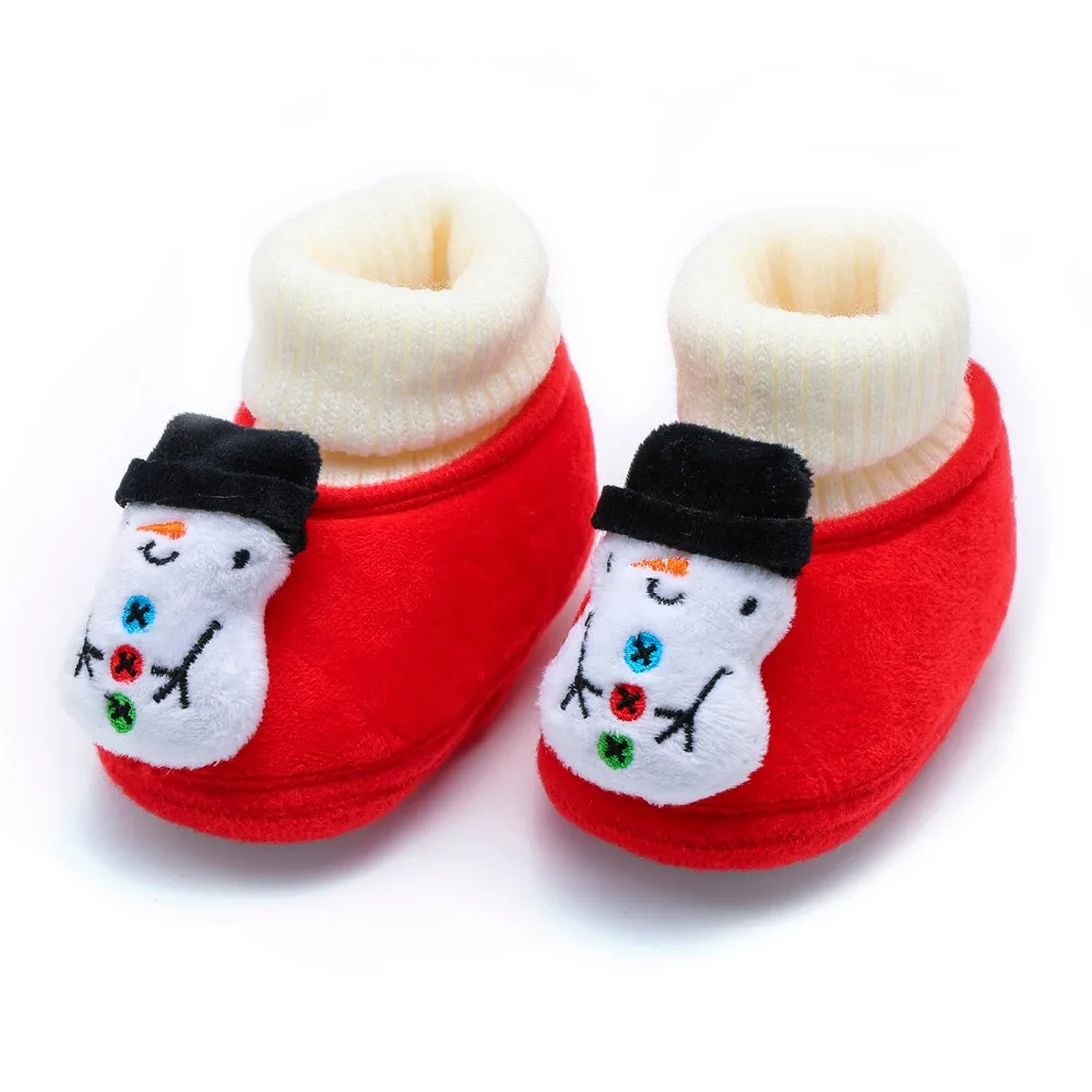 Обувь для малышей с рождественским оленем; обувь для новорожденных мальчиков и девочек; Новинка; зимние теплые ботинки на мягкой подошве; повседневная обувь для малышей; 30