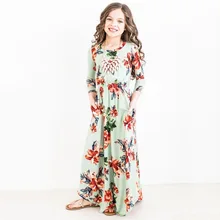 ZIKA Fashion Trend Bohemian Long font b Dress b font for font b Girls b font