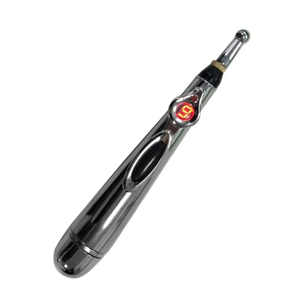 Electric Acupuncture Point Massage Pen Pain Relief Therapy Electronic Meridian Energy Pen Body Head Neck Leg Massager+Cream