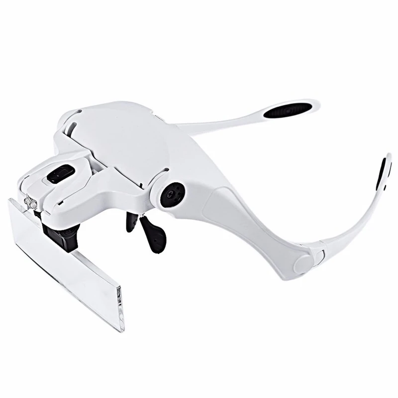 Creative Led Lights Loupe Interchangeable 5 Lenses Microscope Lens Adjustable Loupe Headband Magnifying Glass Magnifier