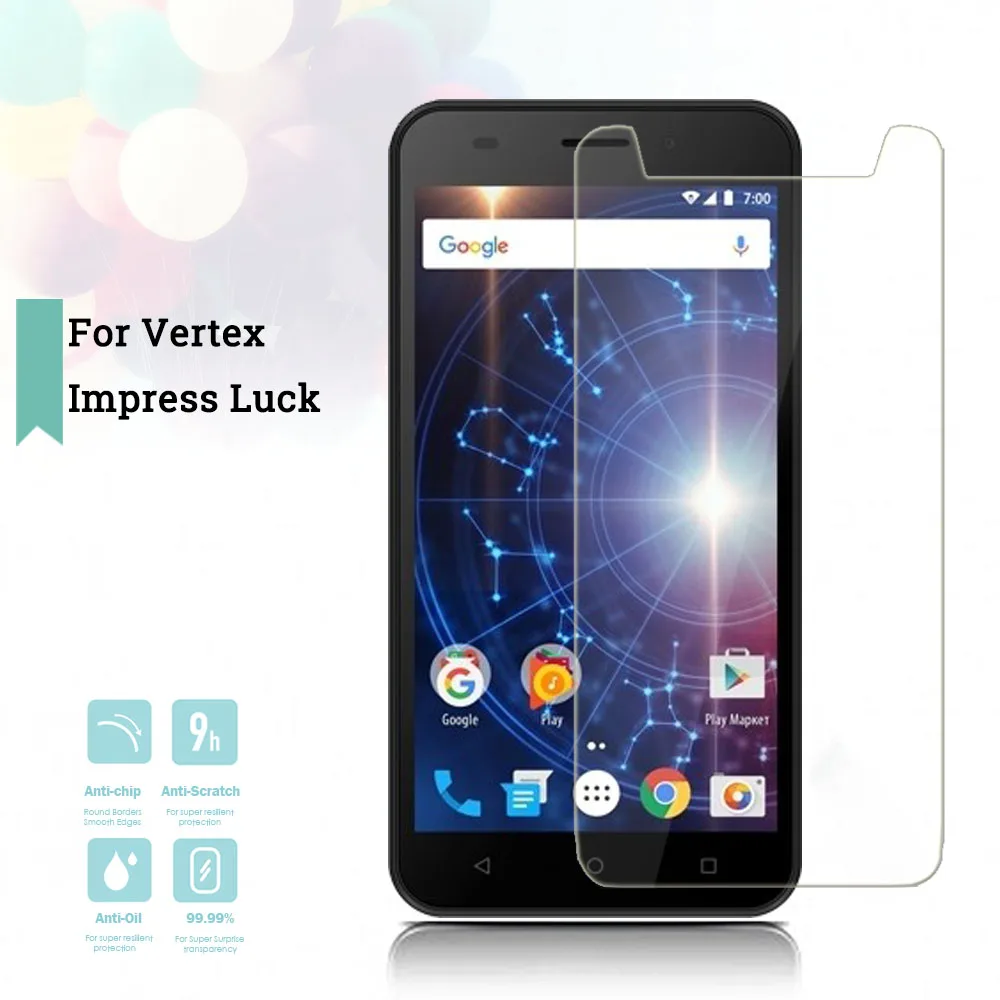 2.5D 0 26 мм Ультра тонкое закаленное стекло Vertex Impress Luck усиленная защитная пленка