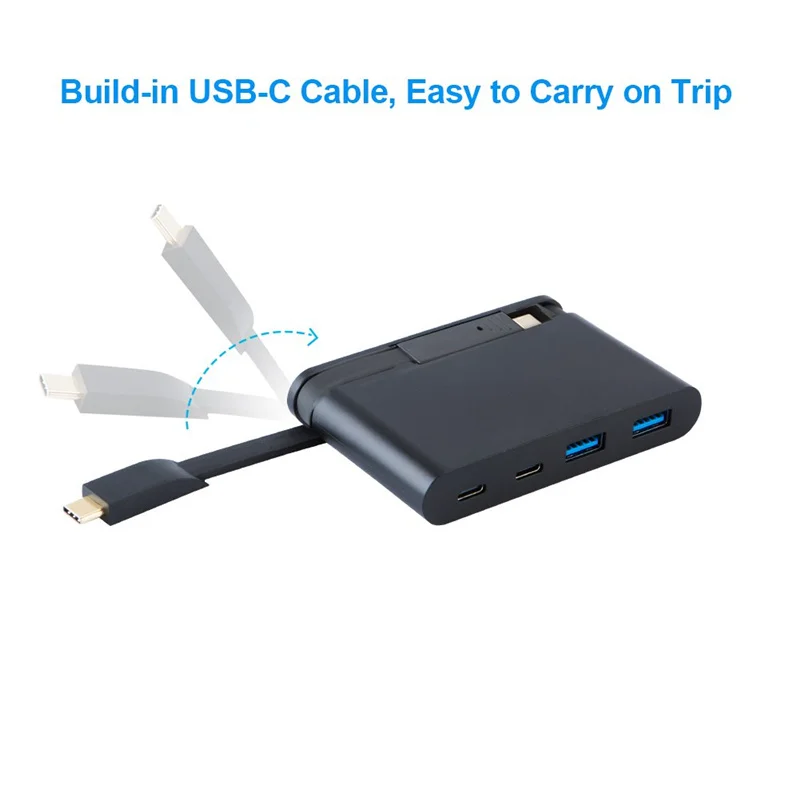 Type C до 2 USB 3,0+ 2 USB-C передачи данных и PD зарядный адаптер, Совместимость с Thunderbolt 3, поддержка OTG