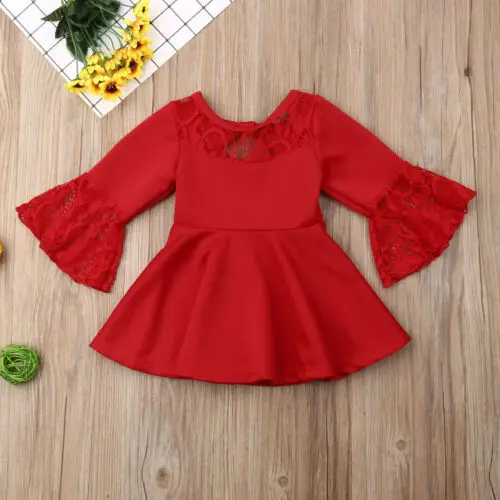 

New Toddler Baby Girls Lace Dress Princess Party Pageant Wedding Dress Clothes