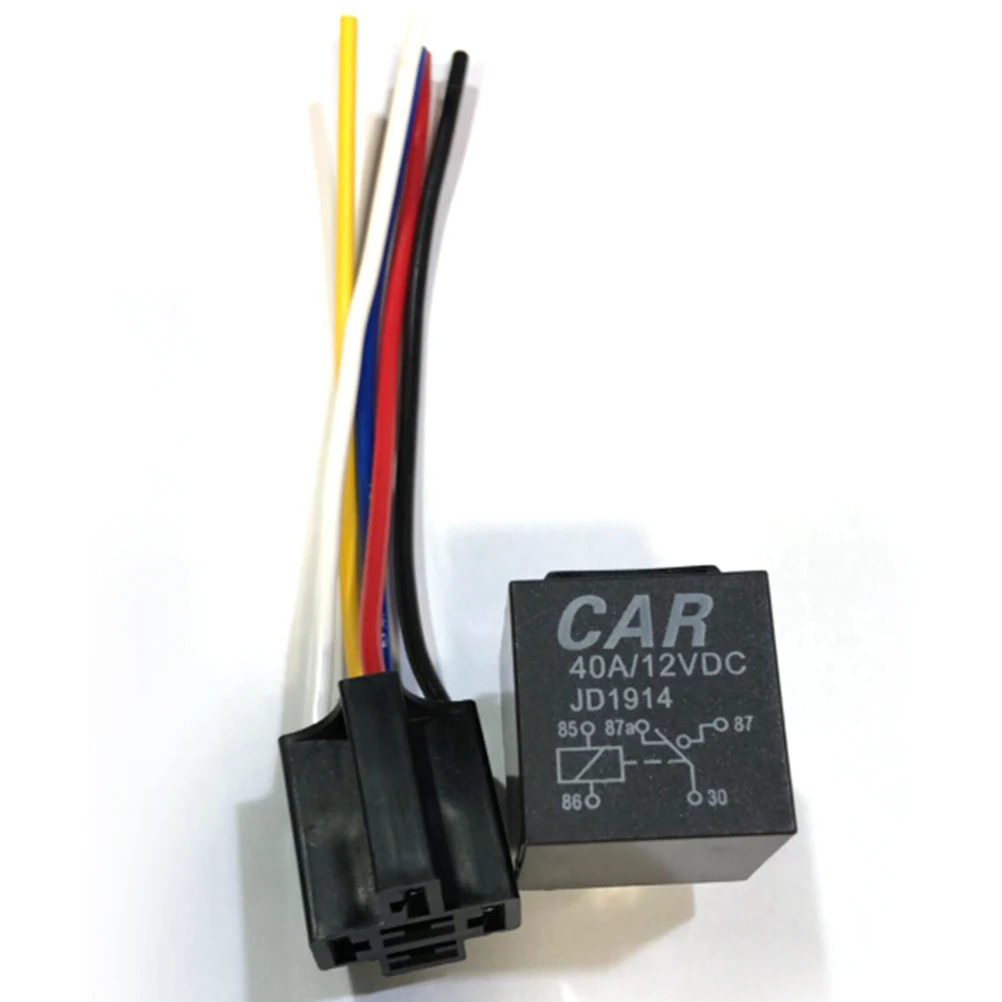 12V 80A 5Pin DC Spdt Car Relays + Socket Car Starter Auto Relay Universal