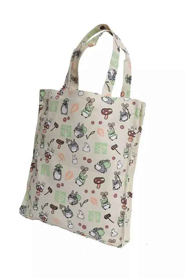 356#6 цветов принт аниме Мой сосед Тоторо Tonari досуг сумки для шопинга мультфильм Плюшевый рюкзак/сумка
