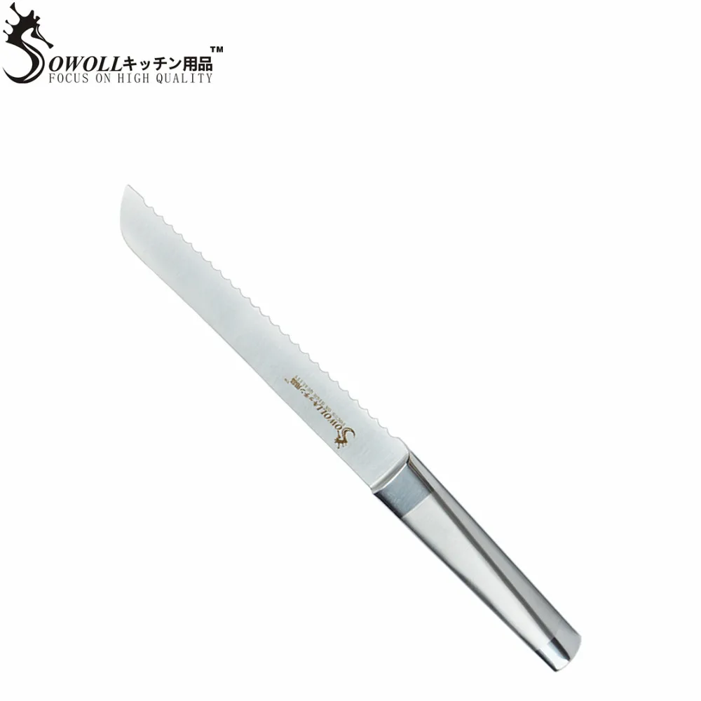 SOWOLL Brand Best Stainless Steel Blade Jagged Edge Knife Top Grade
