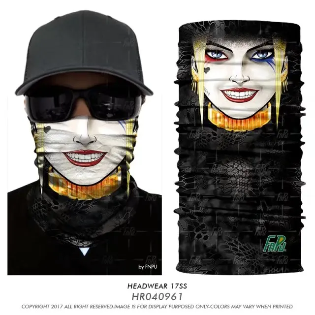 3D череп шеи Gaiter мотоциклетная маска для лица многофункциональный головной убор Джокер Магия бандана MTB шеи Buffe велосипед на открытом воздухе Балаклава - Цвет: HR040961