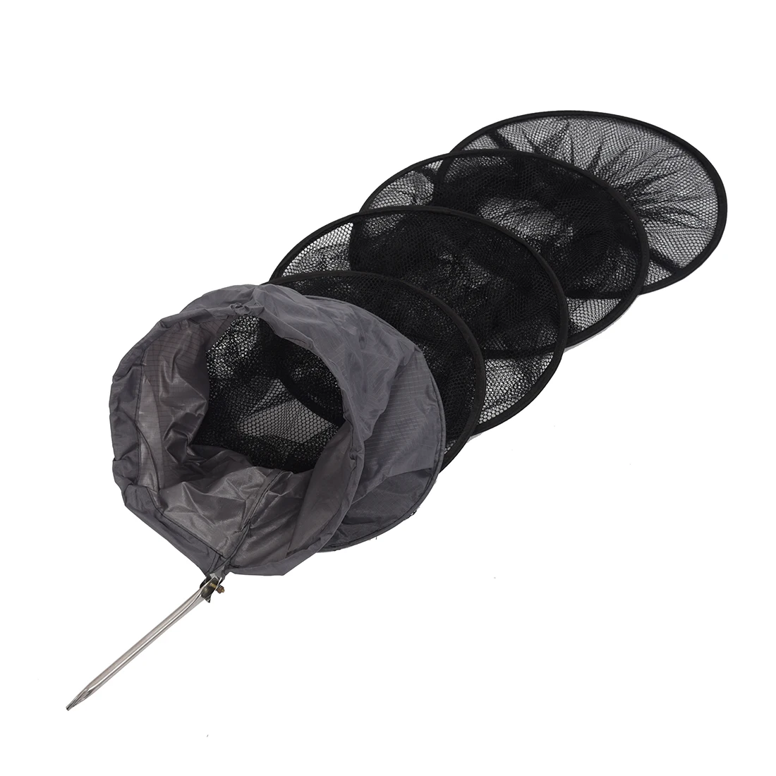 

New 1.5M Fish Net Cage Fishing Tackle Care Creel 5 Layers Collapsible Black