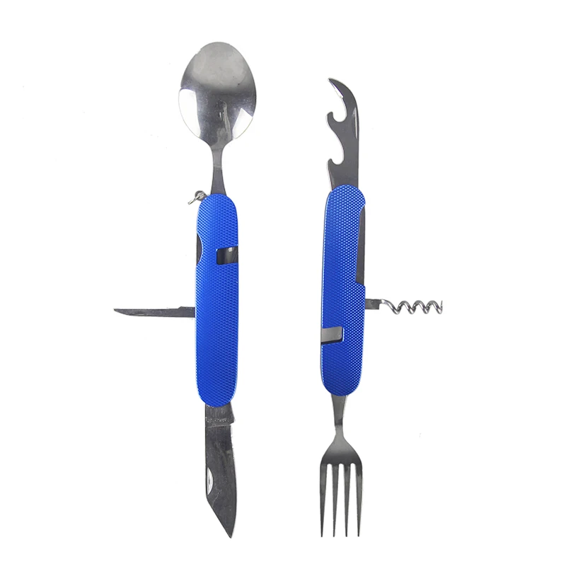 Nuevo multi-función plegable viaje al aire libre camping Vajilla combinación extraíble al aire libre Vajilla fruta cuchillo set de regalo