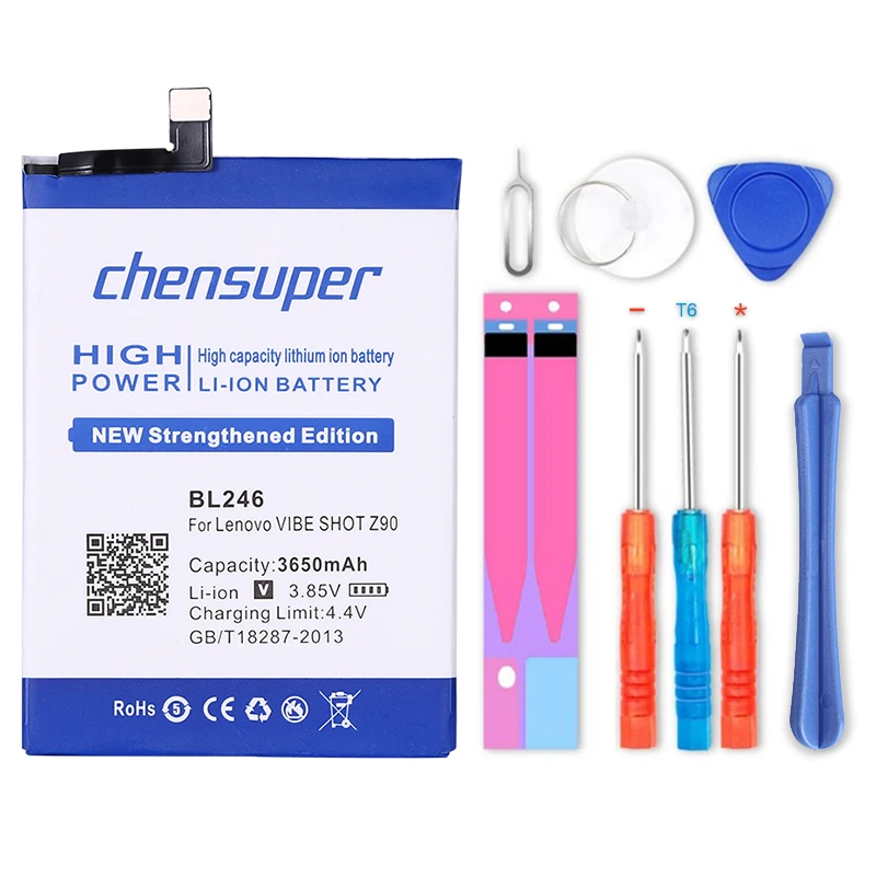 Аккумулятор chensuper BL246 для Lenovo Z90 2 шт. 3 85 В 3650 мА/ч батарея Vibe Shot Max z90a40 Z90-3