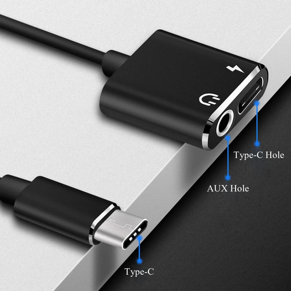 Тип usb C аудио адаптер Тип-C до 3,5 мм, AUX, разъем наушников Splitter Зарядное устройство кабель для huawei P30 Lite для Xiaomi 6 8 9