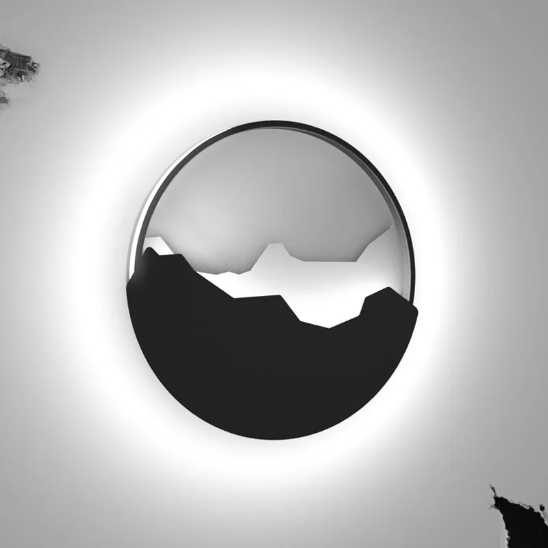 Скандинавский креативный круглый модный художественный настенный светильник современная светодиодная лампа с регулировкой освещения простая гостиная lamparas художественный настенный светильник 220 В