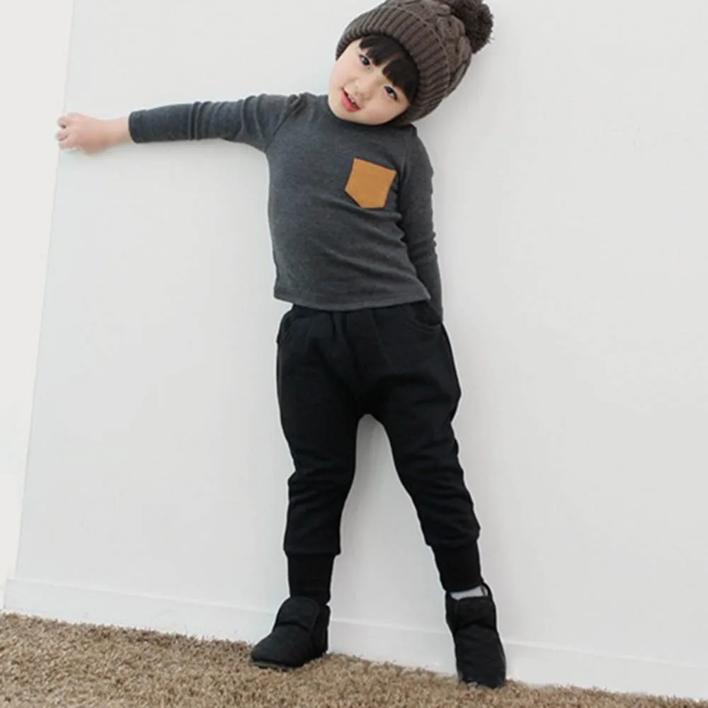 

Spring Baby T Shirts Girl Boys Solid Color Long Sleeve T-shirt 2-7 Years Kids Tops Autumn Children Clothing Girls Tee 2018 New