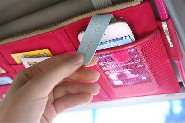 CHIZIYO автомобильный солнцезащитный козырек, сумка-Органайзер для багажника автомобиля, сумка для хранения, коробка, многофункциональные инструменты, органайзер для топливной карты мобильного телефона