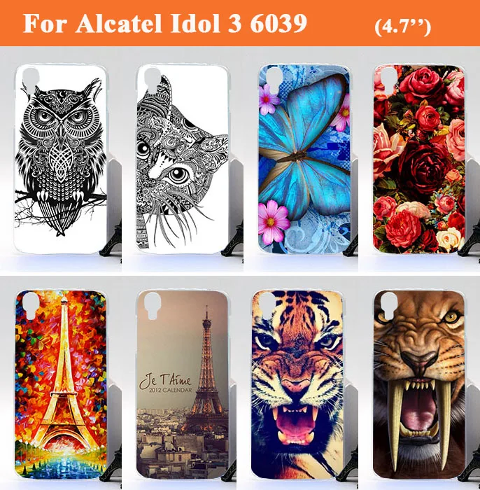 

Alcatel One Touch Idol 3 6039 6039A 6039K 6039Y Phone Case Cover Colorful Painting Design Case For Alcatel Idol 3 4.7 inch