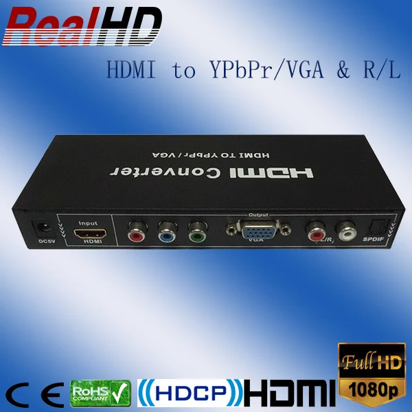 Hdmi To Vga Rca Converter/ Hdmi To Ypbpr Converter Box/ Ypbpr To Hdmi