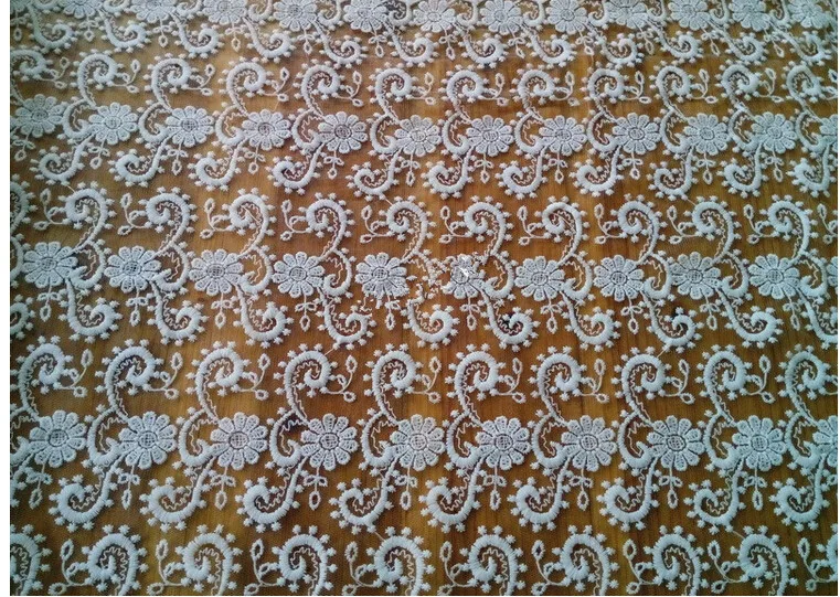 

125cm-130cm ( 49"--51")width, 1yard /lot , ivory, elegant fashion embroidered mesh lace fabric, wedding bridal lace,cloth,skirt
