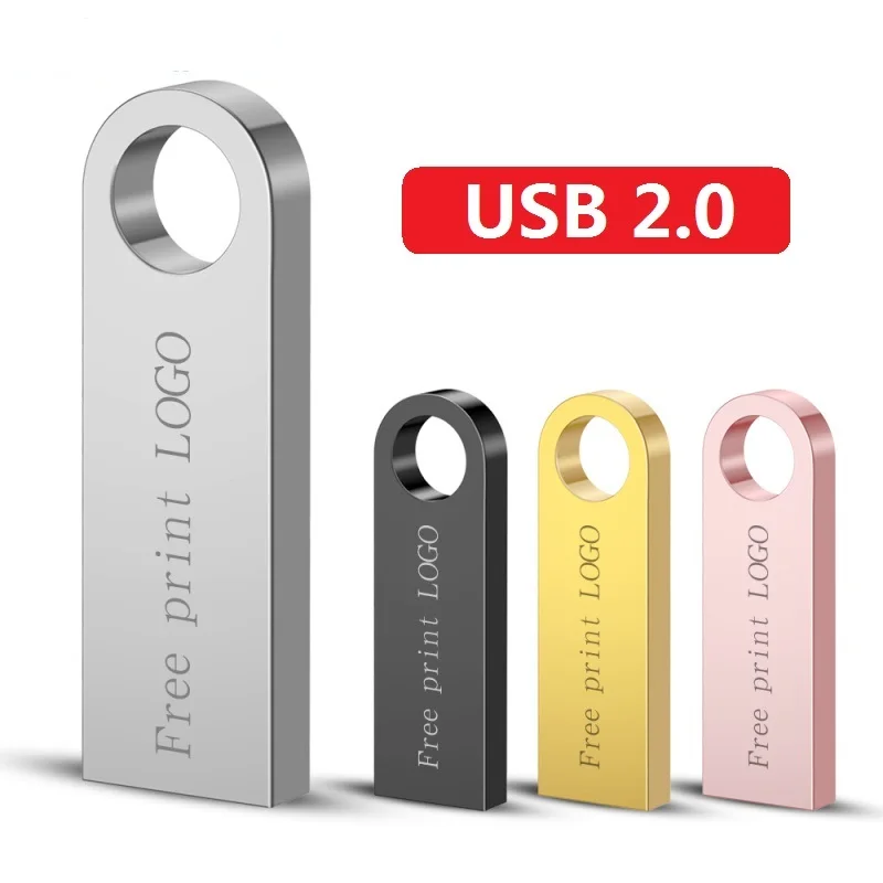 Usb флеш-накопитель 128 ГБ Usb карта памяти металлическая ручка-накопитель 64 ГБ 32 ГБ 16 ГБ 8 ГБ карта памяти 2,0 флеш-накопитель и логотип на заказ