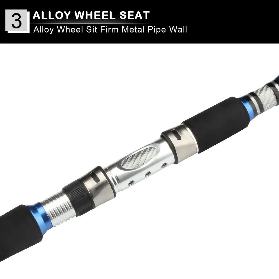 Spinpoler Surf Spinning Fishing Rod 3-Piece 30-50LBs 70-250g Graphite Travel Boat Rock Fishing Rod Saltwater (1.8m 1.95m 2.1m)  (8)