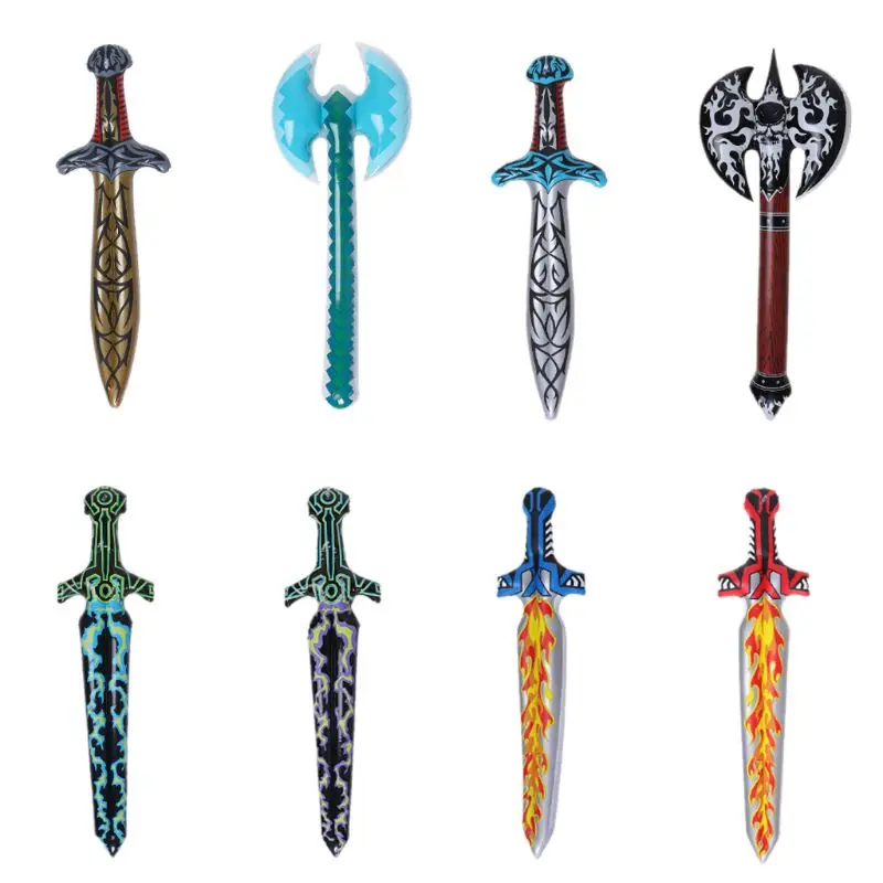 

New Inflatable Swords Axe Kids Toys Pirate Swords Children Gifts Mosaic Swords Inflatable weapon toys