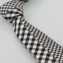Мужские галстуки для костюма, дизайн, черные с серыми пледы и чеки, шейный платок, тонкий галстук 6 см, платья, рубашки, свадебные галстуки Gravatas Corbata