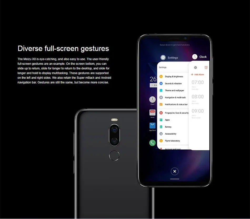 Excellent New Meizu X8 4G LTE Mobile Phone 6.2" 6GB RAM 128GB ROM Snapdragon 710 Octa Core 2220x1080 px Dual Rear Camera Smart Phone 6