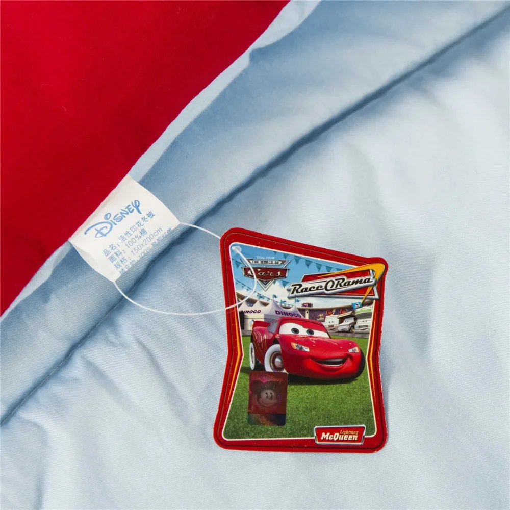 Lightning McQueen Cars Disney Kartun Cetak Tempat Tidur