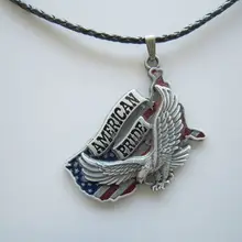 Американская гордость орла кожаное ожерелье шейный галстук