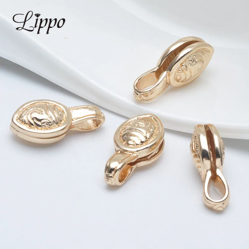 10pcs High Quatily Gold Oval Pendant Earring Bails DIY Jewelry findings