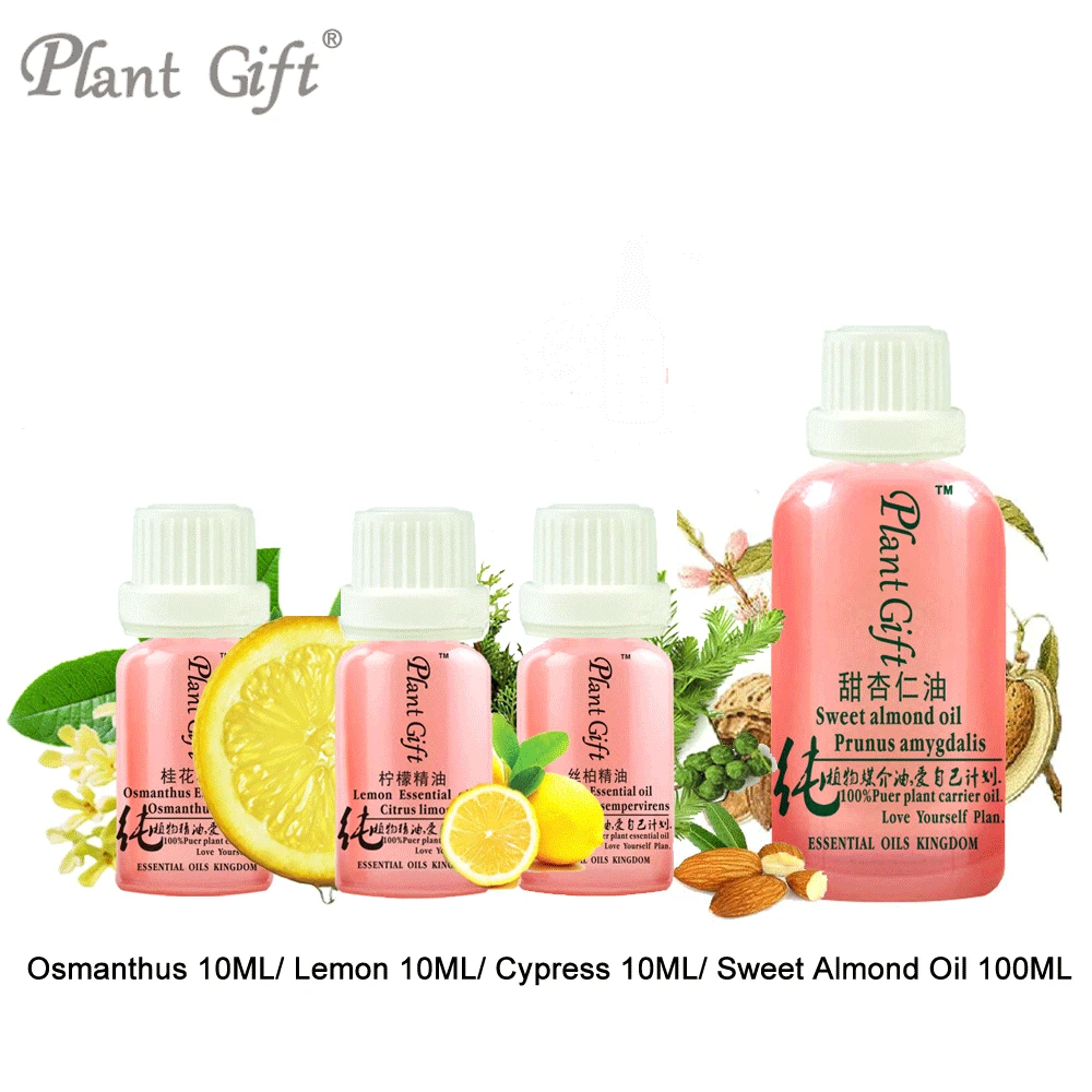 

Free Shopping 100% Pure Essential Oil Essential Oil Of Osmanthus / Lemon / Cypress / Sweet Almond Oil Anti Aging Promote Blood