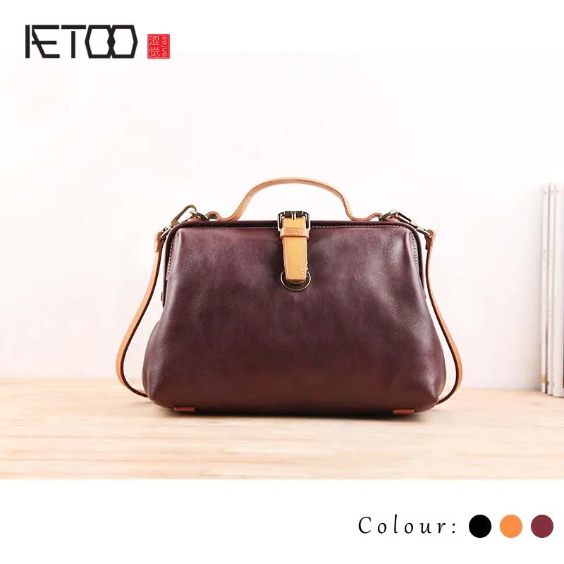 

AETOO Female soil handbag bag 2017 new Korean version of the personality of the atmosphere of the soft skin large capacity of th