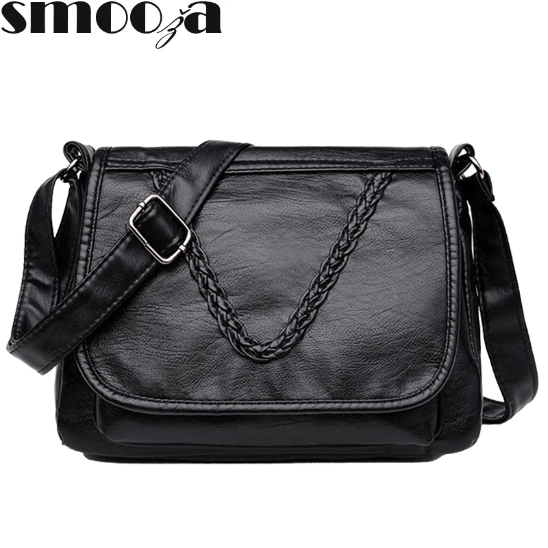 SMOOZA New Designer Shoulder bags for women 2018 Soft Leather Handbag Women Messenger Bags ...