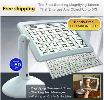 

New diamond painting magnifying glass desktop LED reading lamp large lens magnifying glass diamond mosaic beaded lighting tools
