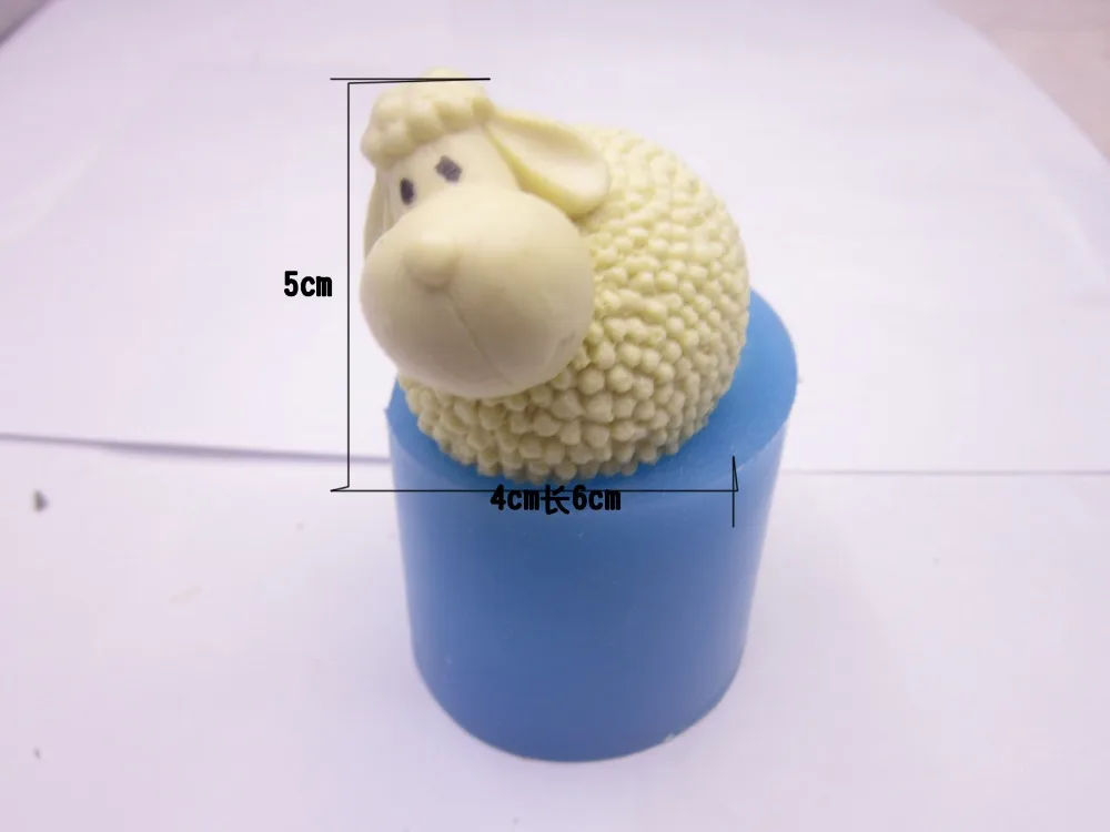 

Q-222 FREE SHIPPING cute little sheep cake silicon mold soap mould cake decoration mold food grade mold