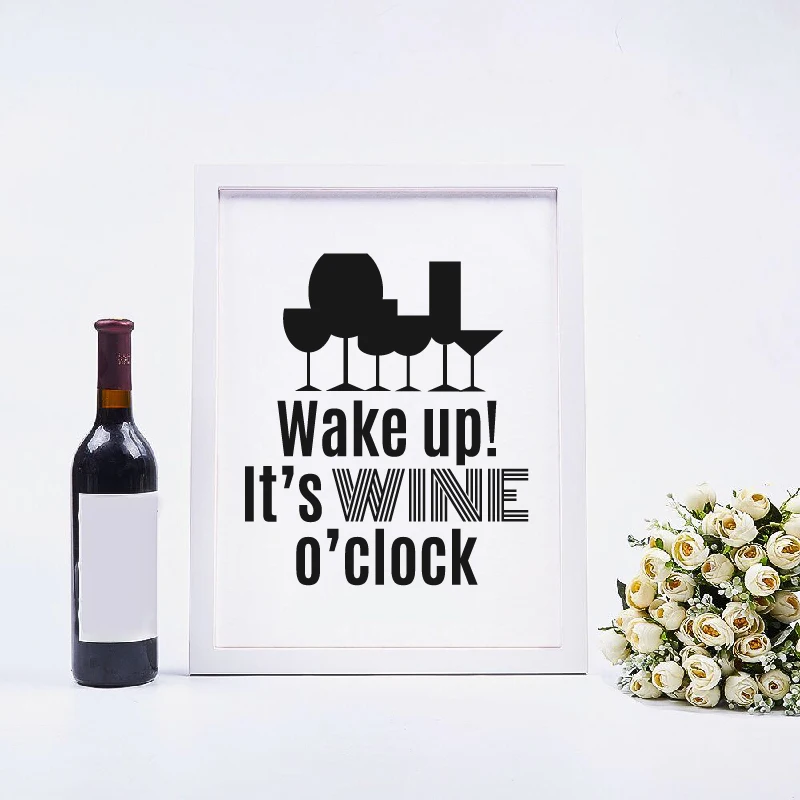 champagne and wine wall print