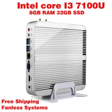 Мини-ПК Intel 7e Gen Кабы Lac Windows 10 i3 7100U 8 ГБ ОПЕРАТИВНОЙ ПАМЯТИ 32 ГБ SSD Графический 620 300 М Wi-Fi TV Box Бесплатная Доставка usb 3.0