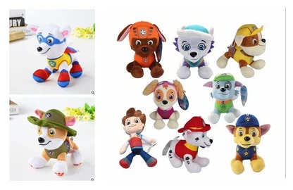 New 20cm toys pata plush ryder chase marshall skye children toy patrulha patrulla canina patroled puppy canine PAWED dog