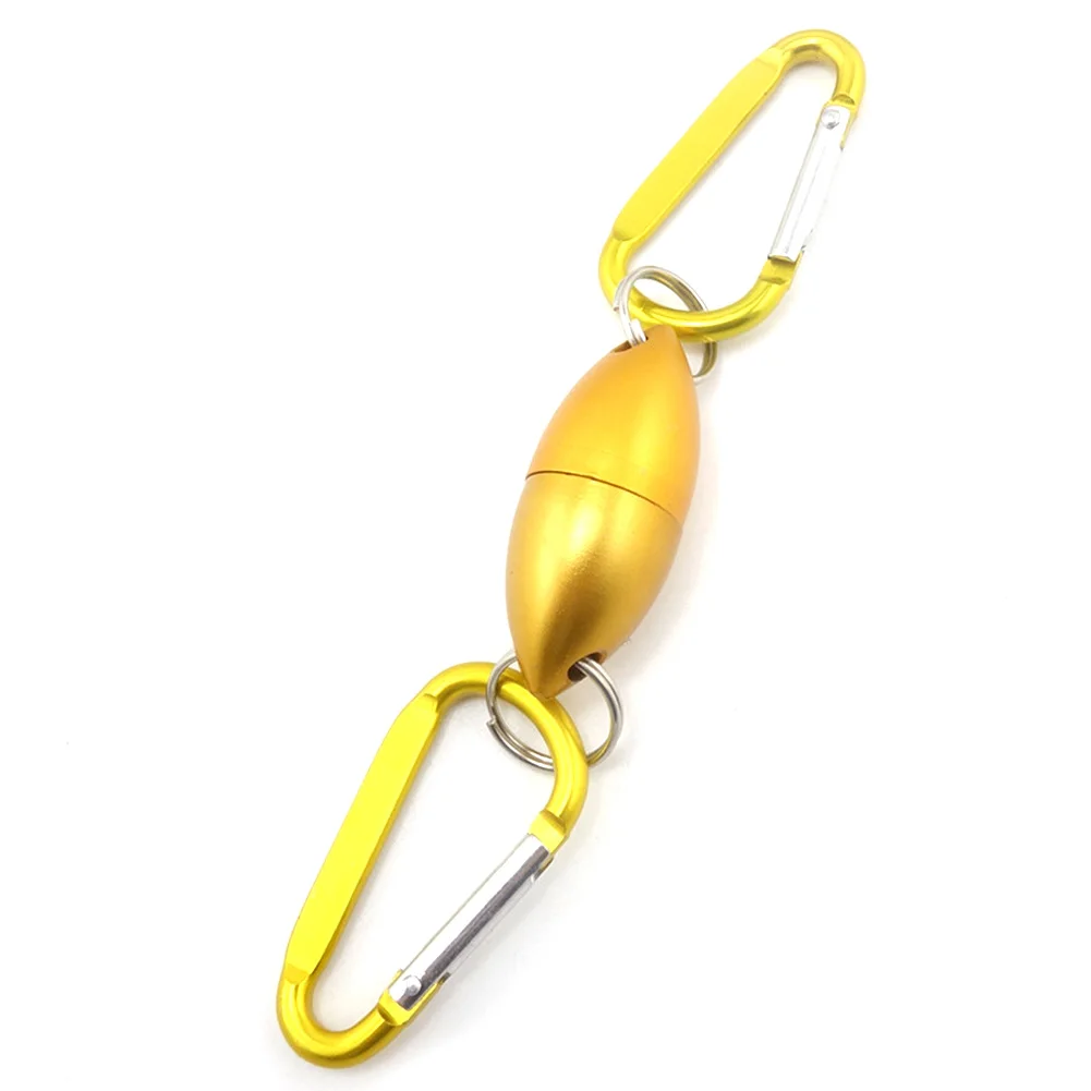 

New Flying Fish Solid Metal Magnetic Buckle Landing Net Release Holder Carabiner