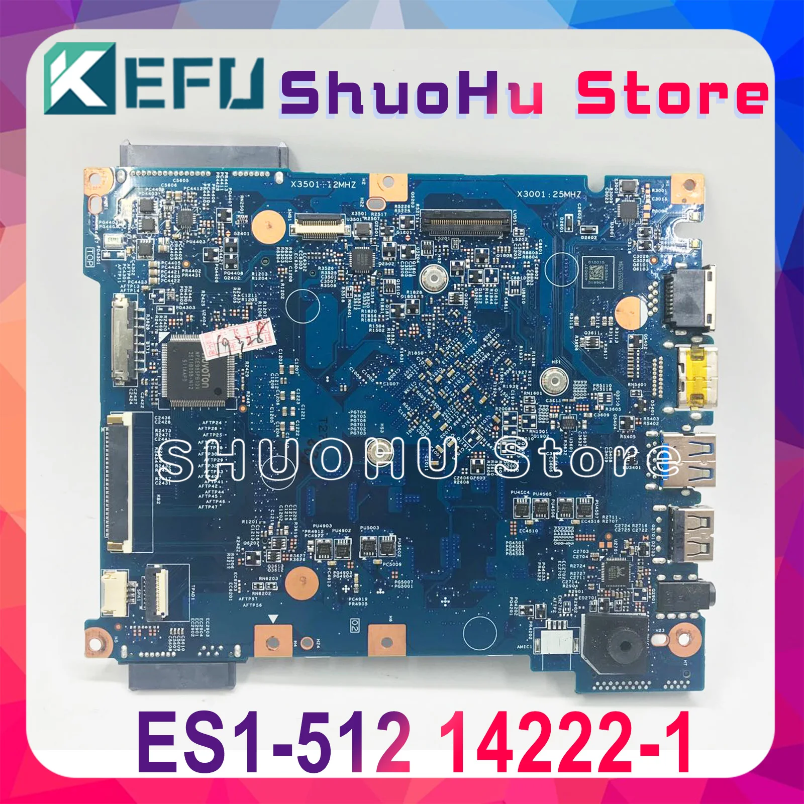 Kefu ES1-512 14222-1 Материнская плата для Acer Aspire ES1-512 EA53-BM EG52-BM Материнская плата ноутбука N3540 Процессор Тесты работы