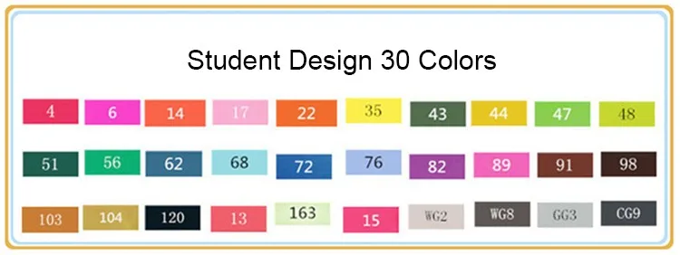 30 шт./лот, низкая цена, цветной, 30 цветов, с двумя наконечниками, художественный маркер для рисования и дизайна, школьные канцелярские принадлежности и офисные принадлежности