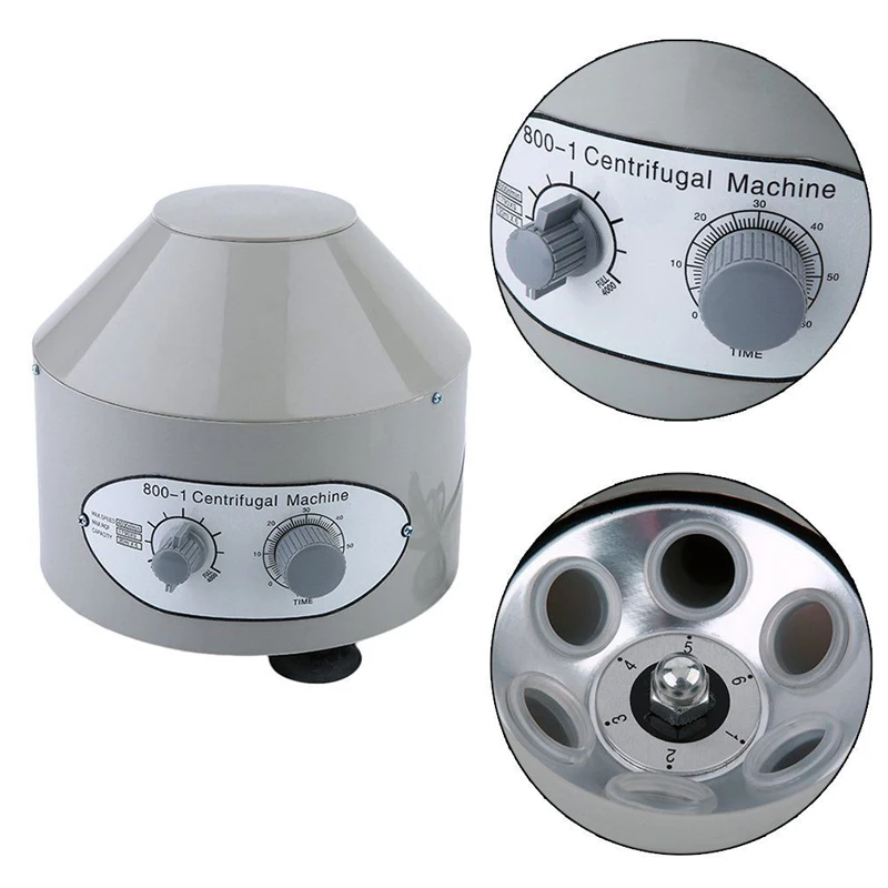 800-1 전기 실험실 원심분리기, 의료 실습 기계 용품, PRP PRF 플라즈마, 4000rpm, 1790g, 6 개, 20ml 튜브
