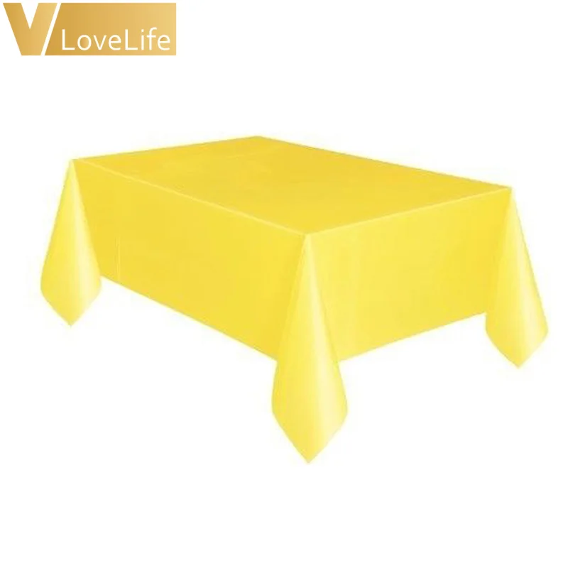 

Rectangle 54" X 108" Table Covers Plastic Table Cloths Wedding event Baby Shower Party Decoration Dinning Supplies 11 color