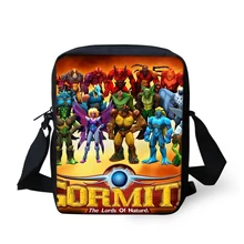 THIKIN Gormiti/Детская сумка через плечо с принтом для девочек и мальчиков, сумки-мессенджеры, Высококачественная школьная сумка для детей, детские Наплечные сумки