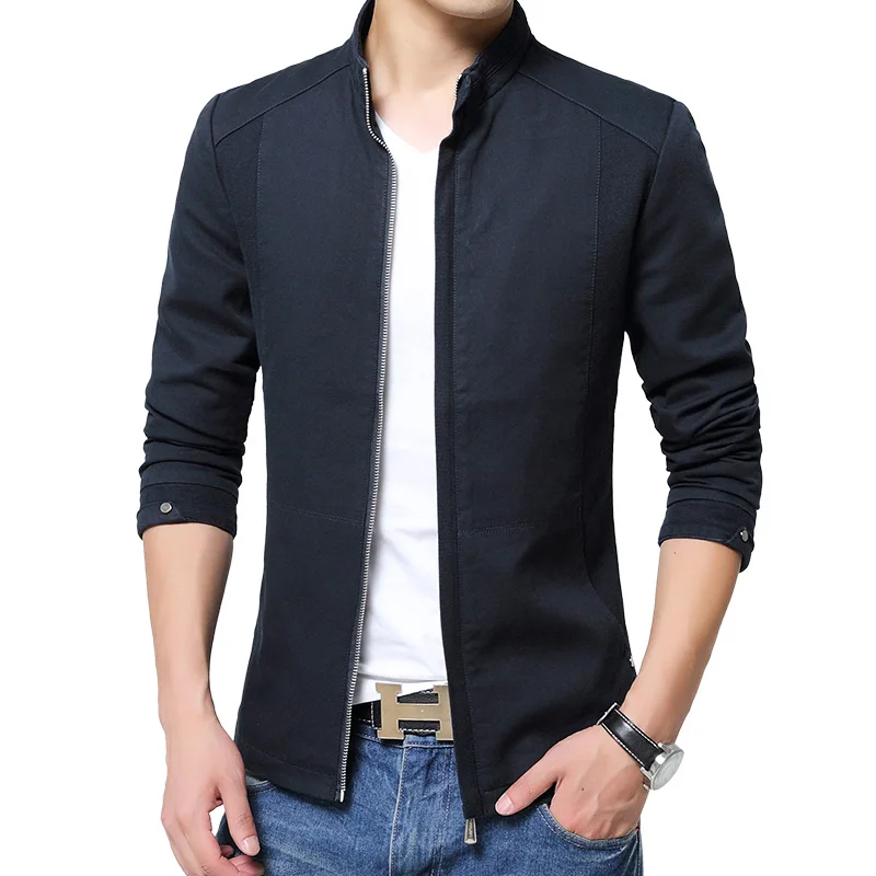2019 Spring Men's Casual Stand Collar Cotton Jackets Coat Men Fashion Business Classic Style Brand New Jacket Coats | Мужская одежда