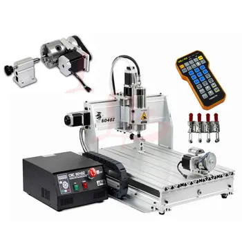 

1.5KW 6040 CNC Router USB 2.2KW 4 Axis Mini Metal Engraving Machine PCB Drilling Milling for Woodworking